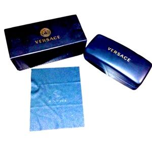 VERSACE Eyeglass Case, Box and Lens Cloth